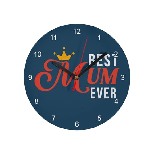 Horloge murale en verre silencieuse bleue 20 cm pour chambre et salon - 2