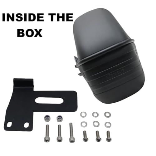 Image of Type 2 Tyre Hugger for Hunter 350 | Rear Mudguard Splash Guard | Plastic with Metal Clamp | Black