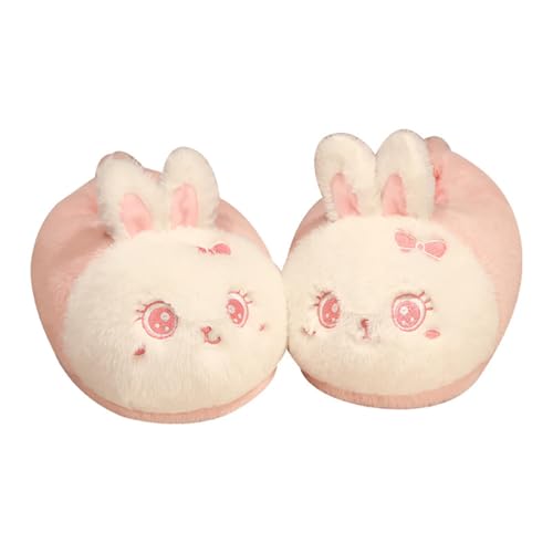 Image of Women's Cute Bee Bootie Slippers, Fuzzy Animal House Slippers with Heel, Warm Cozy Non-Slip Soft Sole for Indoor Comfort