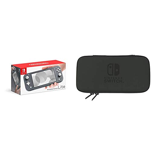 Nintendo Switch Lite - Consola Gris + Hori - Funda Rígida Negra (Nintendo Switch Lite)