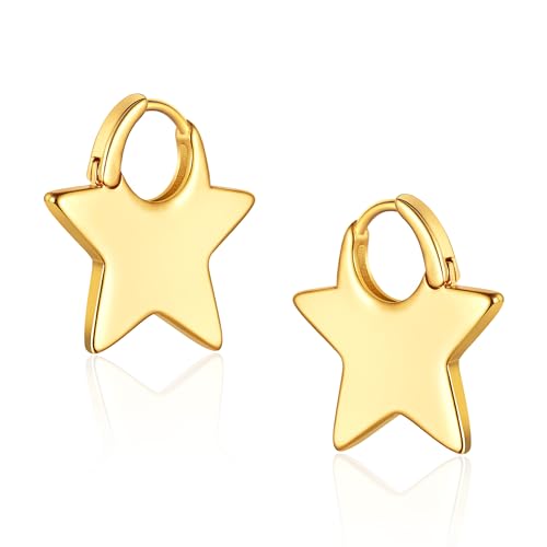 ALEXCRAFT Orecchini Stelle Oro Orecchini Oro Stella Oro Orecchini Donna Stelle