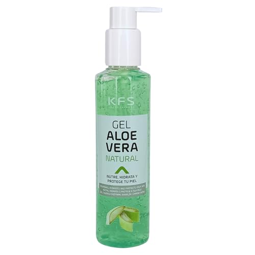 KFS Aloe Vera puro gel natural. 500 ml. Absorción inmediata y agradable textura no grasa. Nutre, hidrata, y refresca tu piel. Excelente tras depilación. After sun (500ml, Aloe vera) (200ml, Aloe vera)