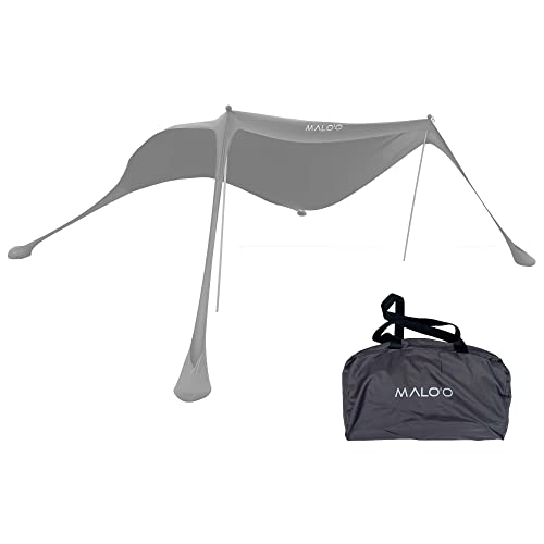 Malo'o DualShade 10x10 Beach Canopy & Vehicle Awning – Exclusive 2-in-1 Sun Shelter, SPF 50 Shade Tent, Car Camping Awning, Carry Bag Included