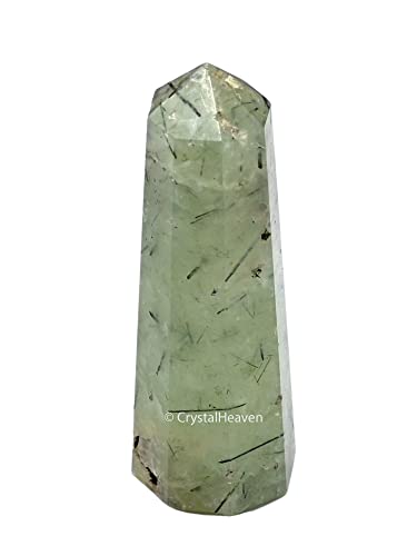 Image of Crystal Heaven Prehnite Crystal Tower Obelisk Point For Chakra, Healing And Balancing - Aaa Grade Original Certified Gemstone Agate For Reiki Meditation Yoga Spiritual (2-3 Inches)