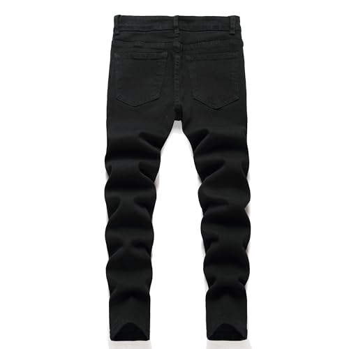 Lanscadran Boy's Skinny Fit Ripped Distressed Stretch Fashion Denim Jeans Pants - Image 3
