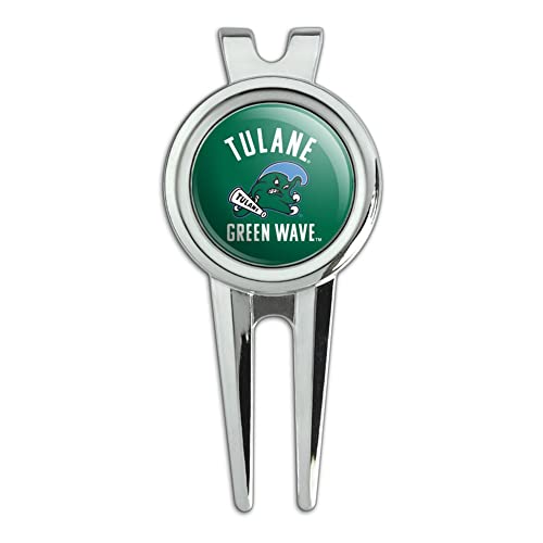 GRAPHICS & MORE Tulane University Green Wave Golf Divot Repair Tool and Ball Marker