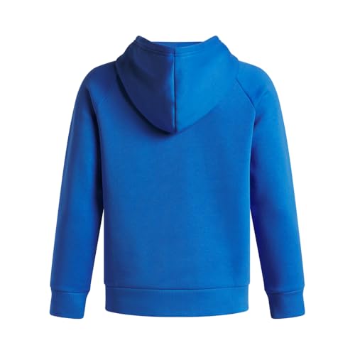 Under Armour Boys' Rival Fleece Big Logo Print Fill Hoodie, (402) Blue Atlantis / / White, Large2