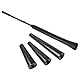 Auto Antenne, 5 cm Länge, für störfreien AM, FM 87,5-108 MHz, DAB, DAB+ Empfang, in Schwarz, Anschrauben mit Universaladapter M4 M5 M6, Kurzstabantenne, Kfz Dachantenne mit Antennenfuß Innengewinde