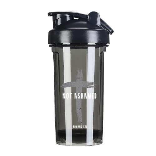 Religious Christian Faith Jesus 6 18 Ounce Shaker Bottle Drink Mixer Leak-proof Pre Workout Protein Shakes Meal Replacement Shakes Bottles 500ML/18 Oz Black