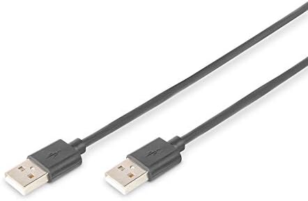 DIGITUS USB 2.0 Anschlusskabel - 1.0 m - USB A (St) zu USB A (St) - 480 Mbit/s - Verbindungskabel, USB-Kabel - Schwarz