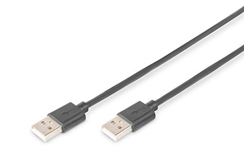 DIGITUS USB 2.0 Kabel &ndash; 5m &ndash; USB-A zu Typ-A &ndash; 480 Mbps &ndash; f&uuml;r Computer, Notebooks, Hubs, Drucker, externe Festplatten &ndash; Schwarz