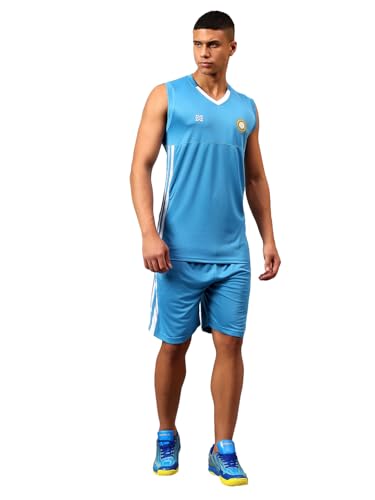 Image of Vector X VBB-100 Men's Sleeveless Basketball Volleyball Football Team Jersey and Shorts Set Combo, Breathable Moisture-Wicking Unisex Sports Active Wear Active Wear for Running Training Men Women