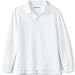 Lands' End Kids Long Sleeve Mesh Polo Shirt Large White