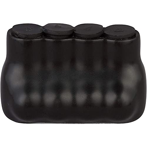 Image of Morris Products 97526 Black Insulated Multi-Cable Connector - Single Entry 4 Ports 1 /0 - 14, 4, 4 AWG, Dual Rated CU9AL Aluminum, 600V, cULus Listed