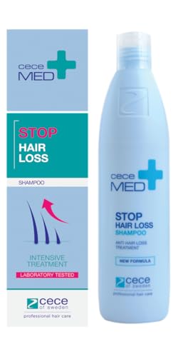 Cece of Sweden Stop Hair Loss Shampoo, Strengthens Scalp Collagen, Reduces Hair Loss, Boosts Volume, Long-Lasting Concentrated Formula, 10.1 fl oz, For Men and Women
