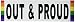 HumperBumper.com CAR Magnet:Out and Proud Gay Pride 3" x 10"