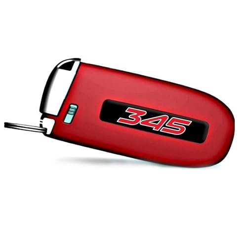 Image of TOOLEPIC for Dodge Challenger Charger Durango and Jeep Grand Cherokee Key fob Badges 2015-2024-Set of 2 - Finest Vehicle Emblems Accessories for 345 Hemi, Ideal for Decoration - Ruby Red