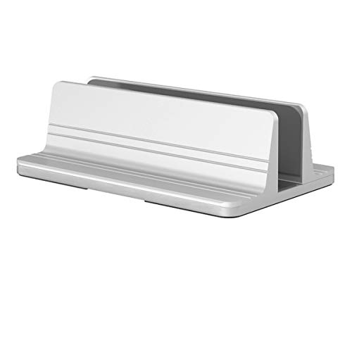 TRUTDOT ノートパソコンスタンド 縦置き 調節可能 pc スタンド 縦置き スペース節約 ノート pc スタンド ホルダー アルミ製 シルバー