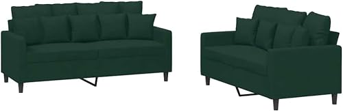 Ensemble de canapé 2 pièces avec coussin en velours vert GHVBNMF