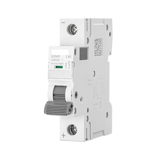 Disyuntor mini de CC 6KA, 1P, 250 VCC, 6 A, 10 A, 16 A, 20 A, 25 A, 32 A, 40 A, 50 A, 63 A, disyuntor solar, carril DIN(40A)