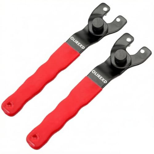 Image of OLIREXD Angle Grinder Universal Adjustable Pin Wrench for Angle Grinder Machine (2, Red)