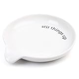 LotFancy Spoon Rest, Ceramic Spoon Holder for Kitchen Counter, 5.2 Inch, Spatula Holder for Stove To