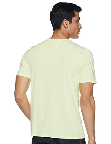 Image of Reebok Men's Printed Slim fit T-Shirt (FJ3961 S Lemon Glow Small