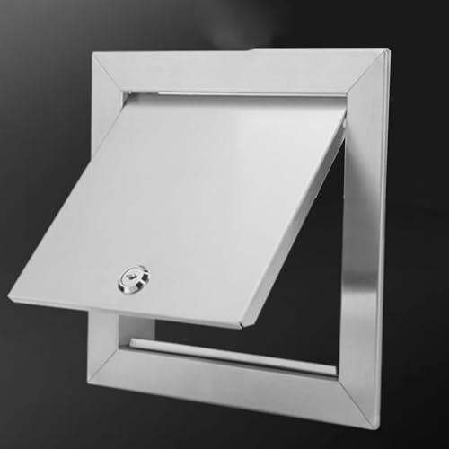 WDJBPSH Trampilla Pladur Panel de Acceso Técnico Empotrado, Tapa de Pared Bloqueable para Electricidad & Fontanería, Puertas de Inspección Ocultas Acero Inoxidable 304(11.8x12in/30x30.5cm)