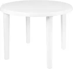 Mor - Mesa Plástica Desmontável Redonda Branca