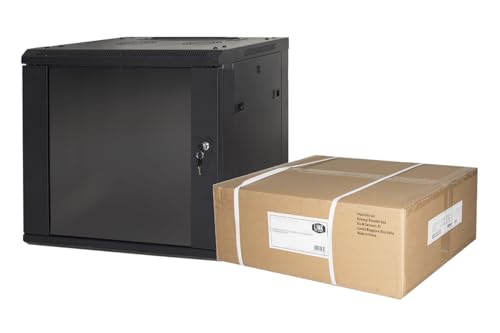 Connetto CO1906UNL - Armario Rack 19' 6u Link Serie Light Color Negro con Puerta Cristal (axpxl) mm 300x400x530 Estante Incluido
