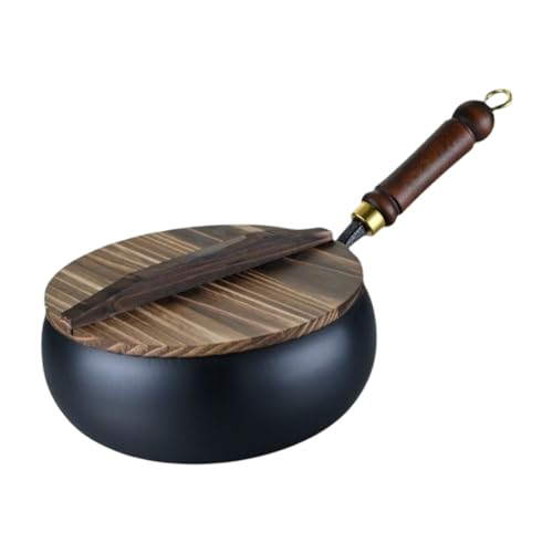 Wok de Hierro con Mango de Madera 28cm miniatura 1
