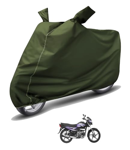 Image of Auto Hub Waterproof Bike Cover Compatible with Hero Super Splendor Dustproof, UV Protection Two Wheeler Bike Super Splendor Cover - Green