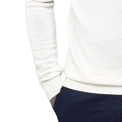 Men's Solid High Neck Knitted Sweater Slim Fit Turtleneck Sweaters Knitted Lightweight Pullover Tops2