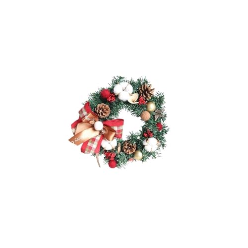 Couronne de noël et décorations extérieures de noël FLXHSA 2 pièces