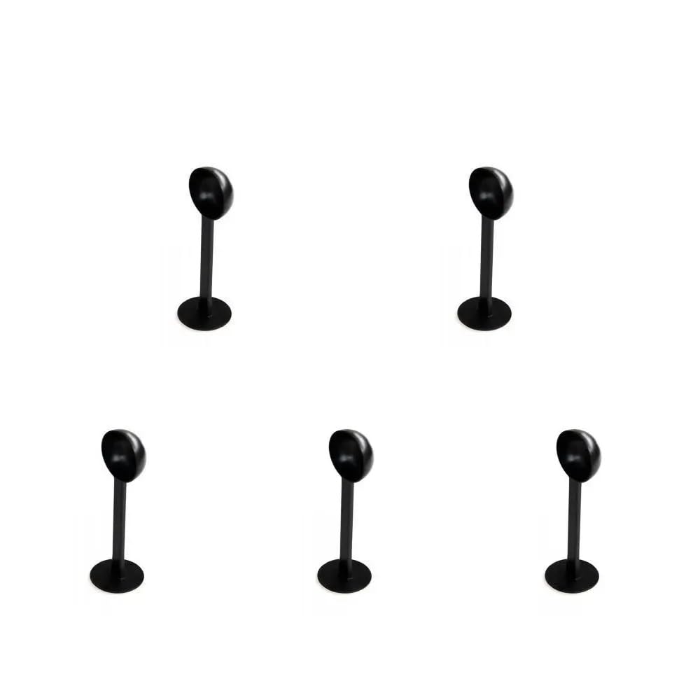 Cuchara de café 2 en 1 para café en polvo, cuchara de medición de plástico y acero inoxidable, 5 cucharas de plástico