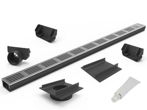 S-lon Kit caniveau Design 3.00 m | Aluminium Gris | Type 65x35 (Slimline caniveaux)