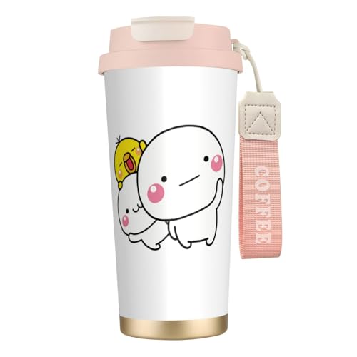 タンブラー しろまるびより グッズ 水筒 コーヒーカップ コンビニカップ ステンレスボトル 保温保冷 ストロー付き 持ち運び 直接ドリップ 大容量 おしゃれ プレゼント