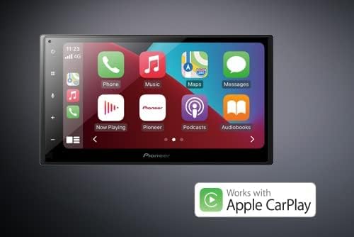 Pioneer DMH-A4450BT displaying Apple CarPlay interface