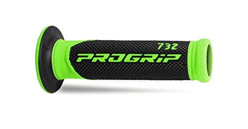 Progrip Pa0732Oeve02 Manopole Articolo 732 Mm 22/25 Forate, Verde Fluo/Nero