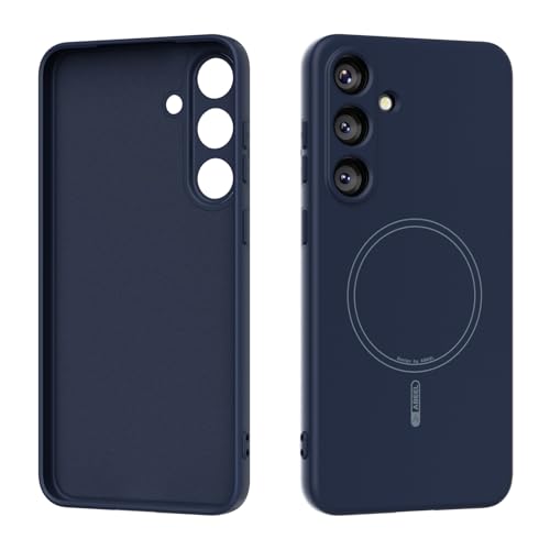 Coque Samsung S25 silicone liquide avec doublure microfibre douce et fixation magnétique