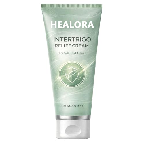 HEALORA Intertrigo Cream Non-Steroid Non-Greasy Skin Fold Cream for Chafing Support & Moisture Control Daily Comfort for Sensitive Areas Underarms Inner Thighs & Skin Folds 2 oz