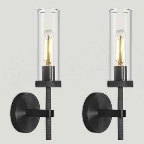 Black Wall Sconces Set of Two, 14