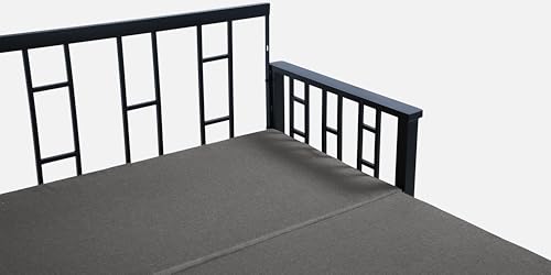 Image of Ubpon 3 Seater Metal Sofa Cum Bed with Hydraulic Storage | Single Size Sofa Cuma Bed | Metal Sofa Set for Living Room, Guest Room D10 Grey Sofa Single