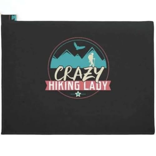 ���փ}�b�g �N���C�W�[�n�C�L���O���f�B�ʔ����n�C�L���O 50×80cm doormat Crazy Hiking Lady Funny Hiking