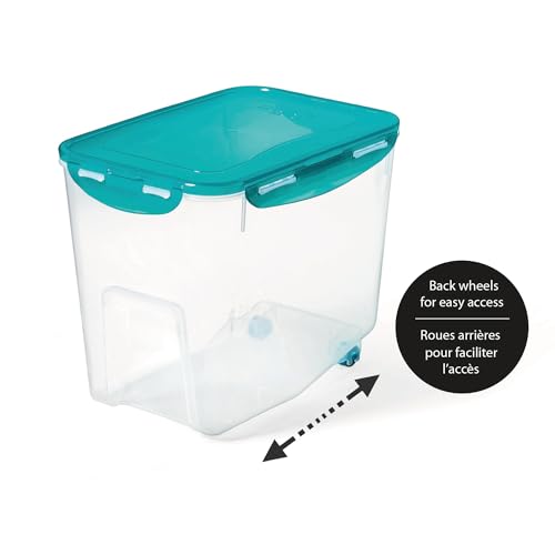 Starfrit LocknLock Plastic Pantry Organizer with wheels, 237OZ/7L, 4-Sided Locking Flip-Top Lids, Airtight, Dishwasher Safe, Clear, BPA free by Starfrit - Image 3