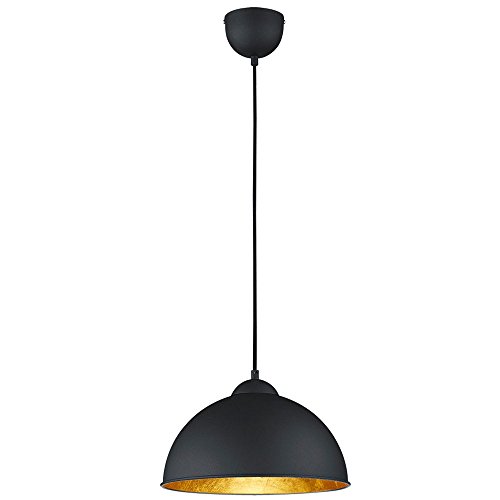 Reality Leuchten lampa wisząca Jimmy, 1 x E27 bez żarówki, średnica 31 cm, na zewnątrz czarna, wewnątrz złota, R30121002
