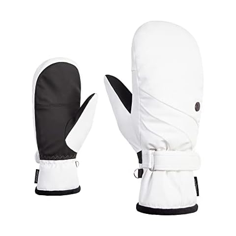 Ziener Women's Kasandra Ski Mittens/Winter Sports, Extra Warm, Breathable, G-loft, White, 8 Cover