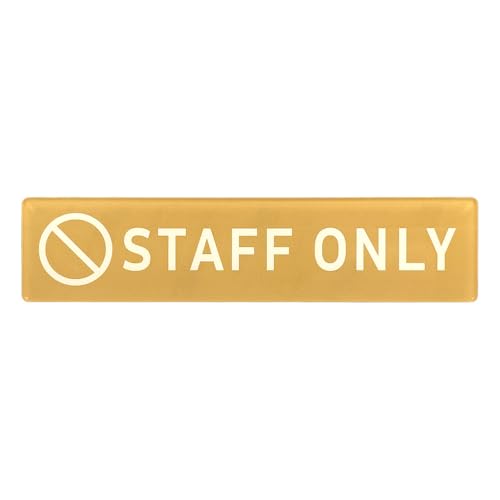 アクリル サインプレート 貼るだけ staff only スタッフオンリー プレート 注意喚起 表札 両面テープ 防水 室内 屋外 ブロンド (STAFF ONLY:ブロンド)