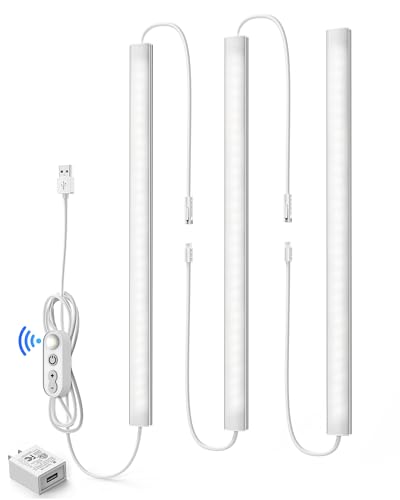 Image of Motion Sensor Dimmable Under Cabinet Lighting, 6000K 12-inch 3 Pack