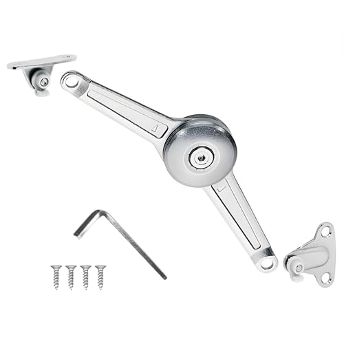 bricoleva.it Brazo soporte puerta abatible de acero, bisagra articulada puerta abatible basculante armario, muebles – Brazo articulado ajustable de 37 mm